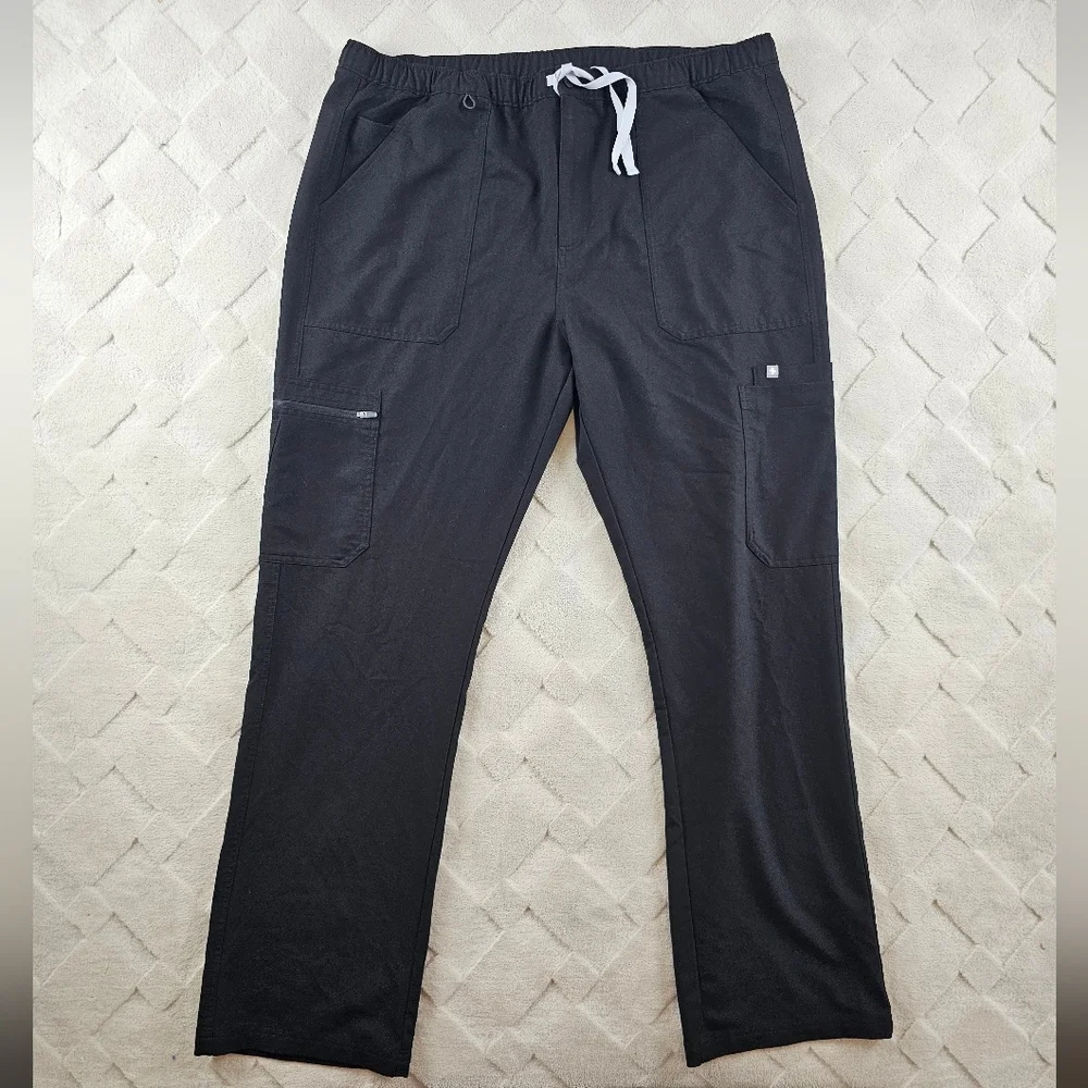 Figs Cairo Cargo Scrub Pants Mens 2XL Black Medical Nurse Wear